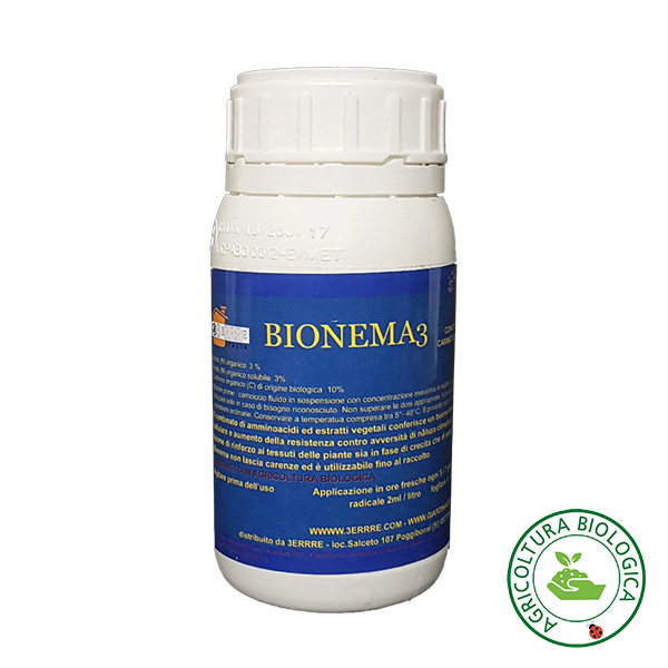 Concime BIONEMA Stimolatore per Lo Sviluppo e la Difesa 3ERRRE (250 gr)