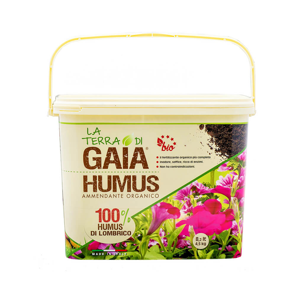 Concime HUMUS - La Terra di Gaia - 8,2 litri (4,5 kg)