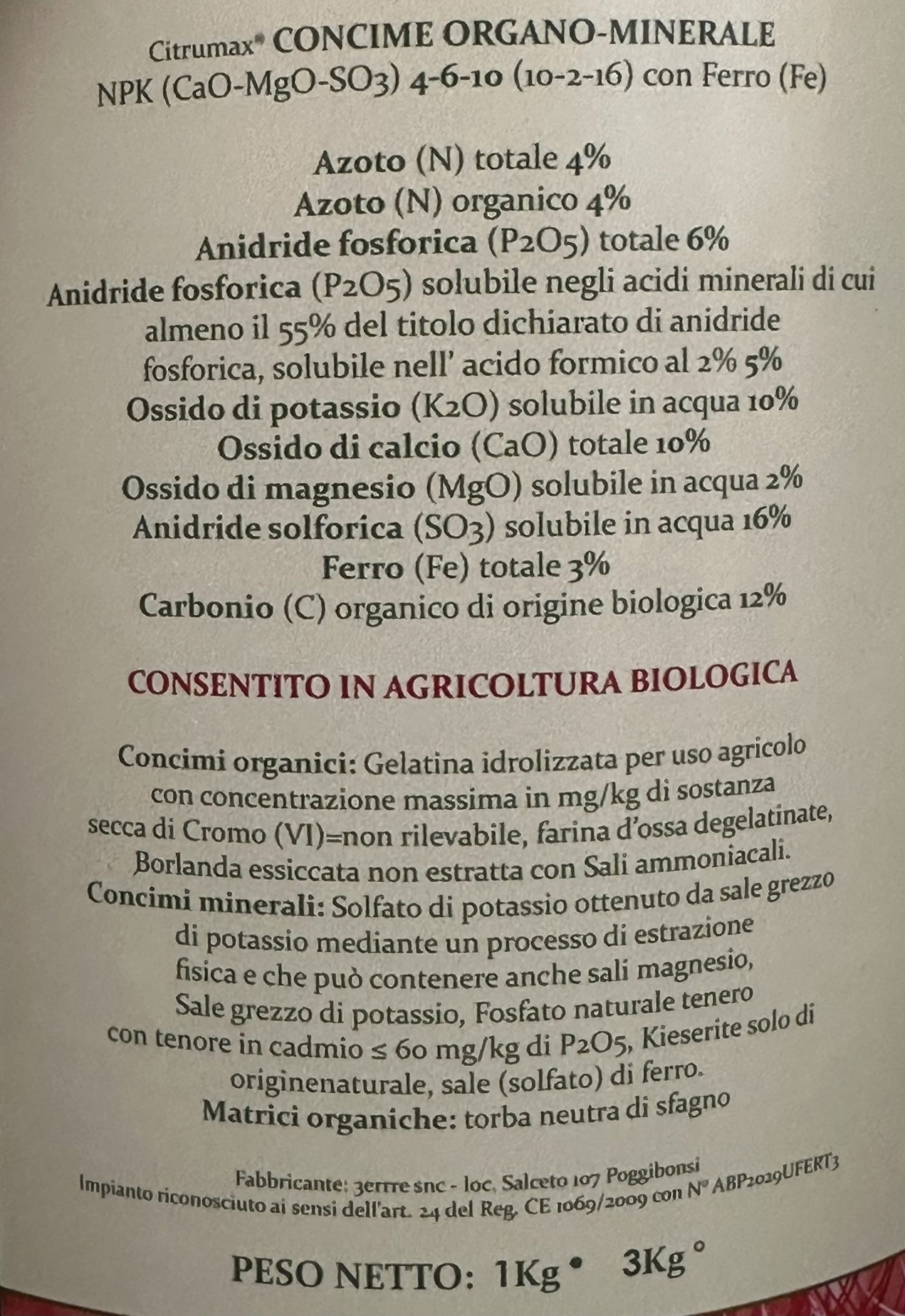 1 kg Concime NUTRIMI granulare - per bulbi da fiore