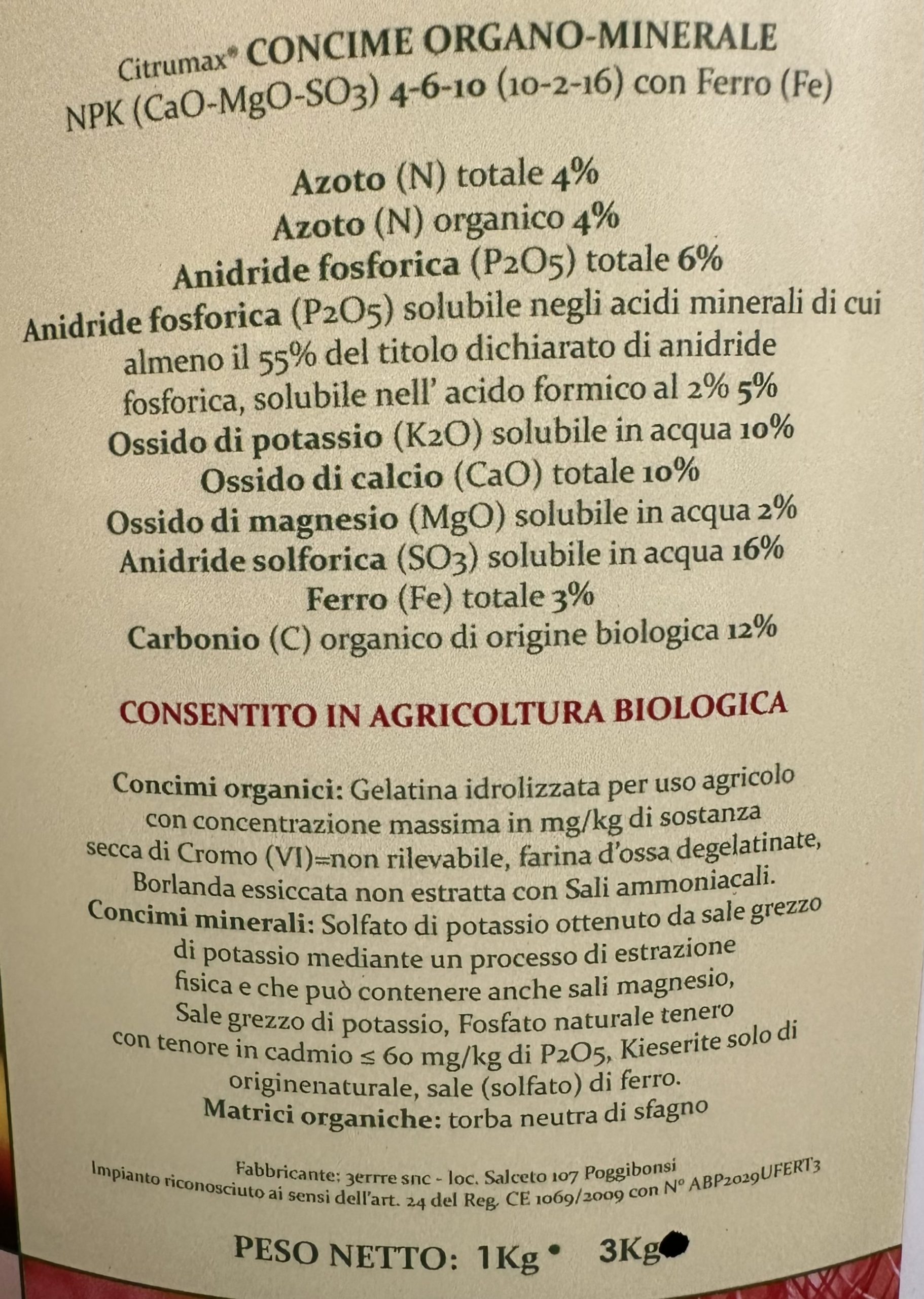 3 kg Concime NUTRIMI granulare - per bulbi da fiore